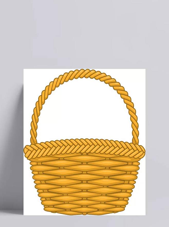 手繪編織花籃元素 簡(jiǎn)約風(fēng)格的免摳素材應(yīng)用